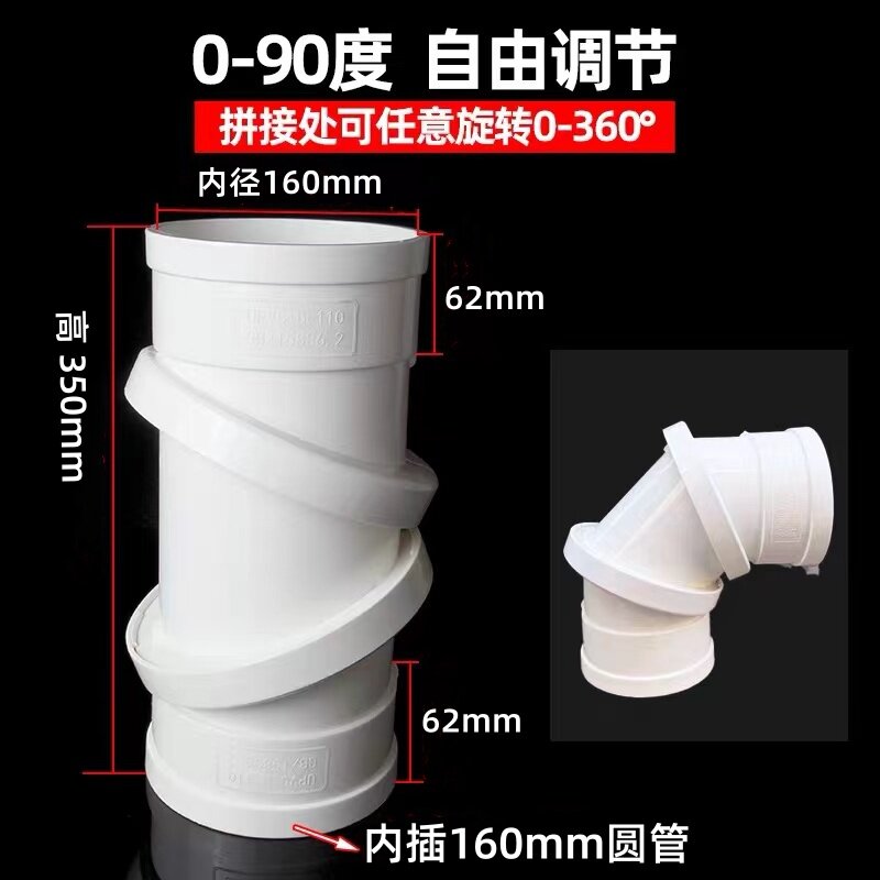 Commercial Kitchen In Home - Adjustable Rotating Pipe Elbow Fitting 45°