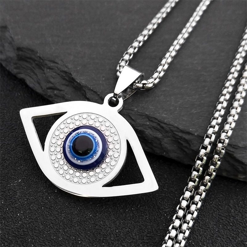 Commercial Kitchen In Home - Islam Hamsa Evil Blue Eye Necklace