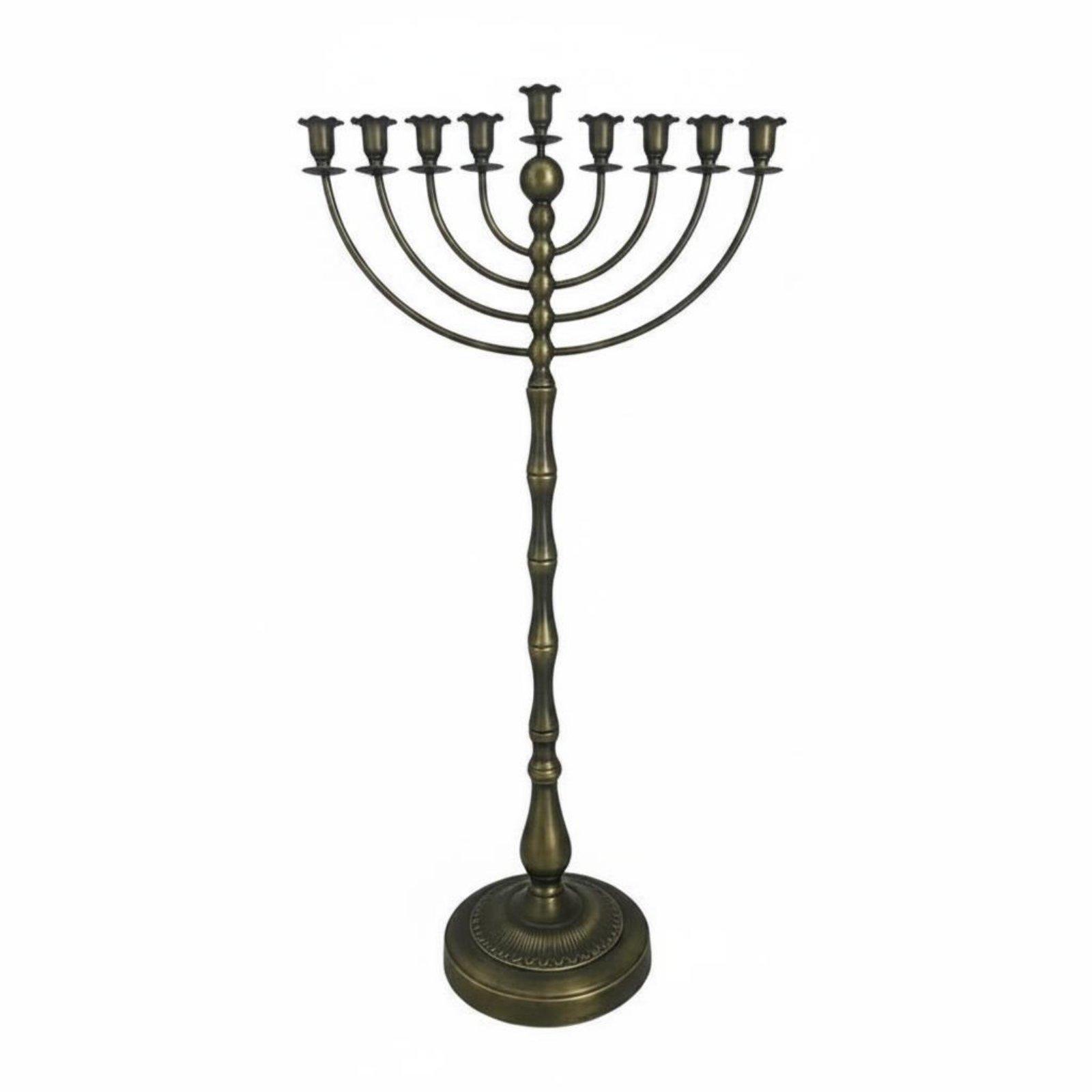 Commercial Kitchen In Home - Antique Bronze Menorah Stand Metal Construction