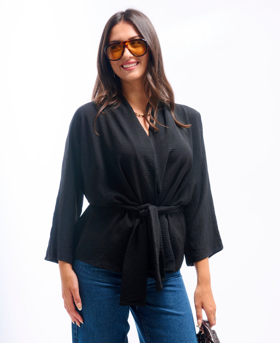 Commercial Kitchen Needs - Black Soft Belted Jacket | Clothing