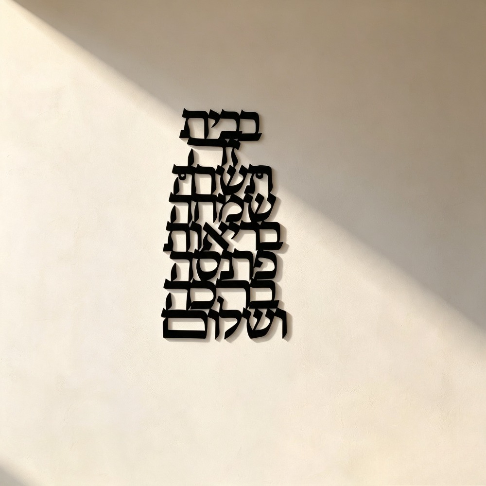 Commercial Kitchen In Home - CIFBUY Iron Wall Art Vintage Hebrew