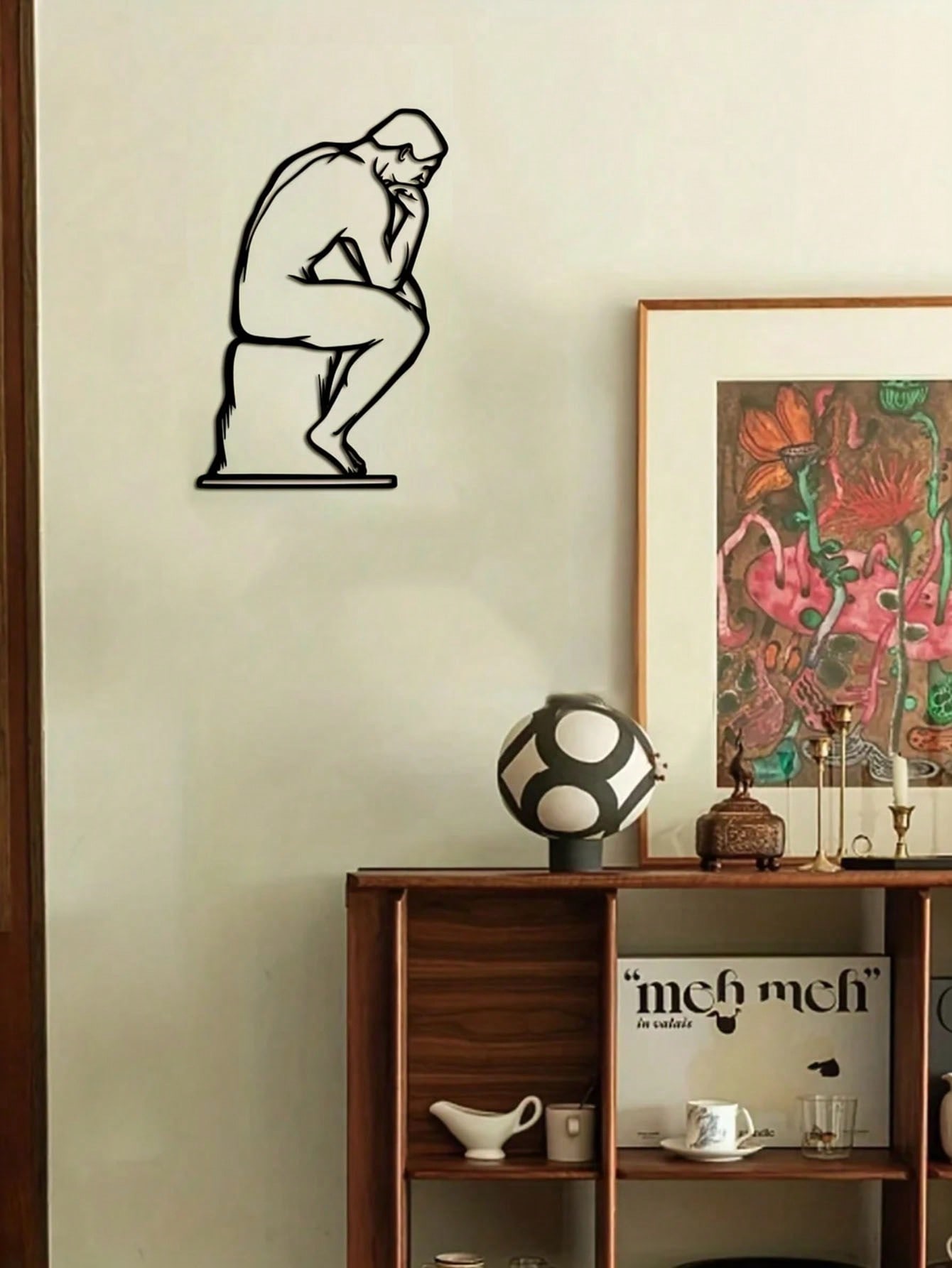 Commercial Kitchen In Home - Thinker Metal Wall Art Modern Minimalist