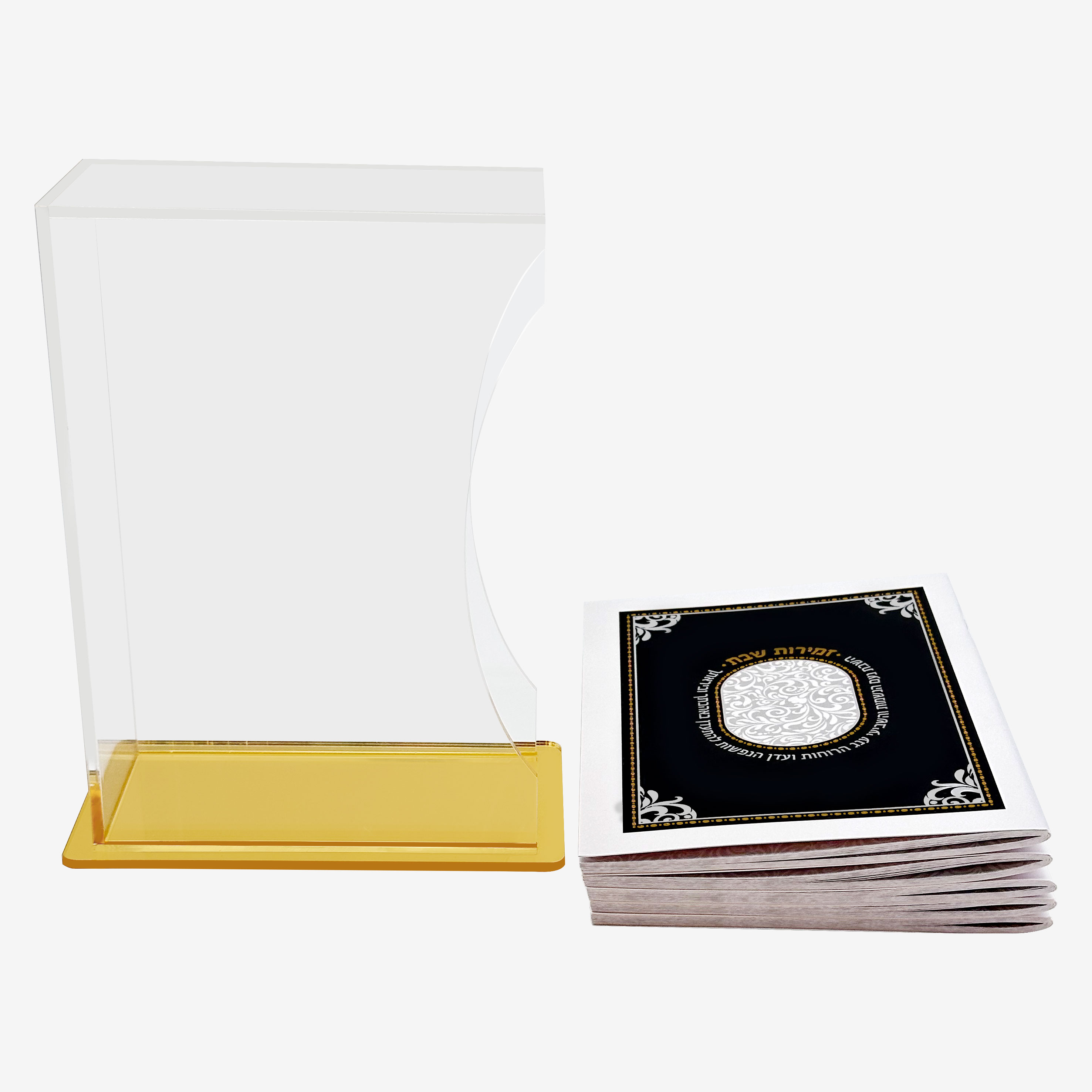 Commercial Kitchen In Home - Judaica Acrylic Zemirot Box with 6pcs