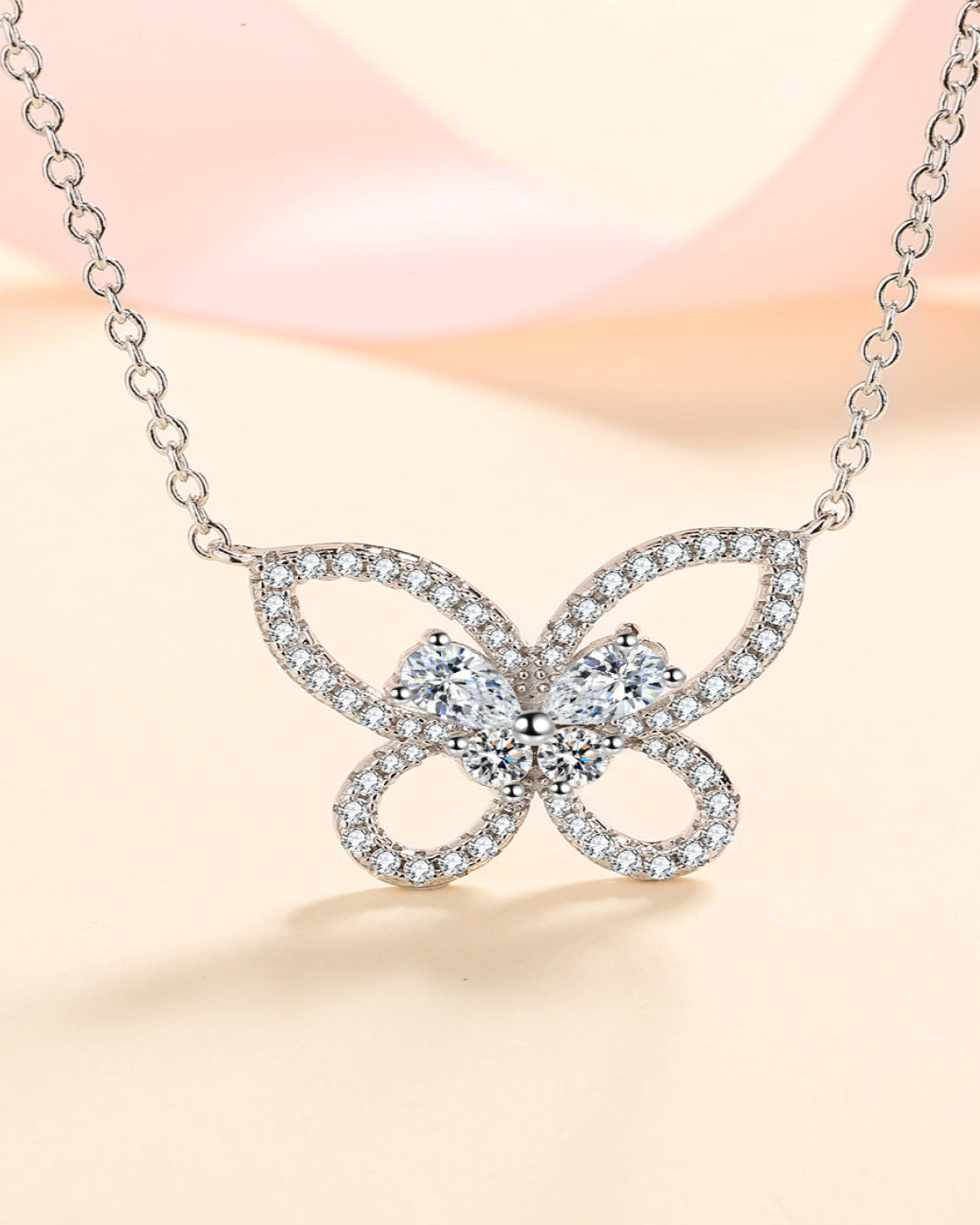 Commercial Kitchen North York - 0.82 Carat Diamond Butterfly Pendant Necklace