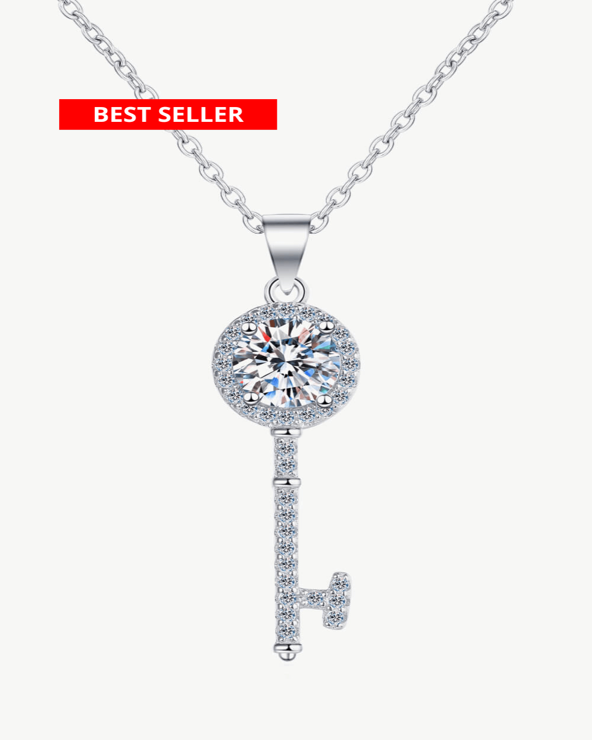 Commercial Kitchen North York - 1 Carat Diamond Key Pendant Necklace