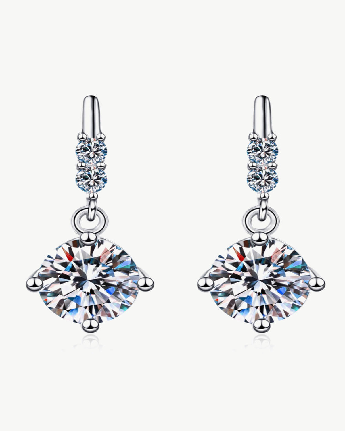 Commercial Kitchen North York - 1 Carat Diamond Round Drop Earrings