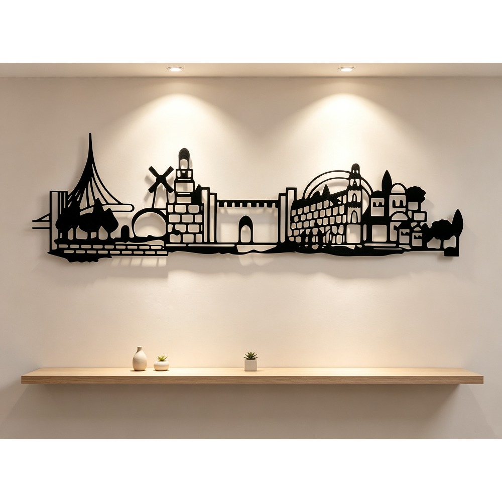 Commercial Kitchen In Home - CIFBUY Metal Wall Art Jerusalem Skyline