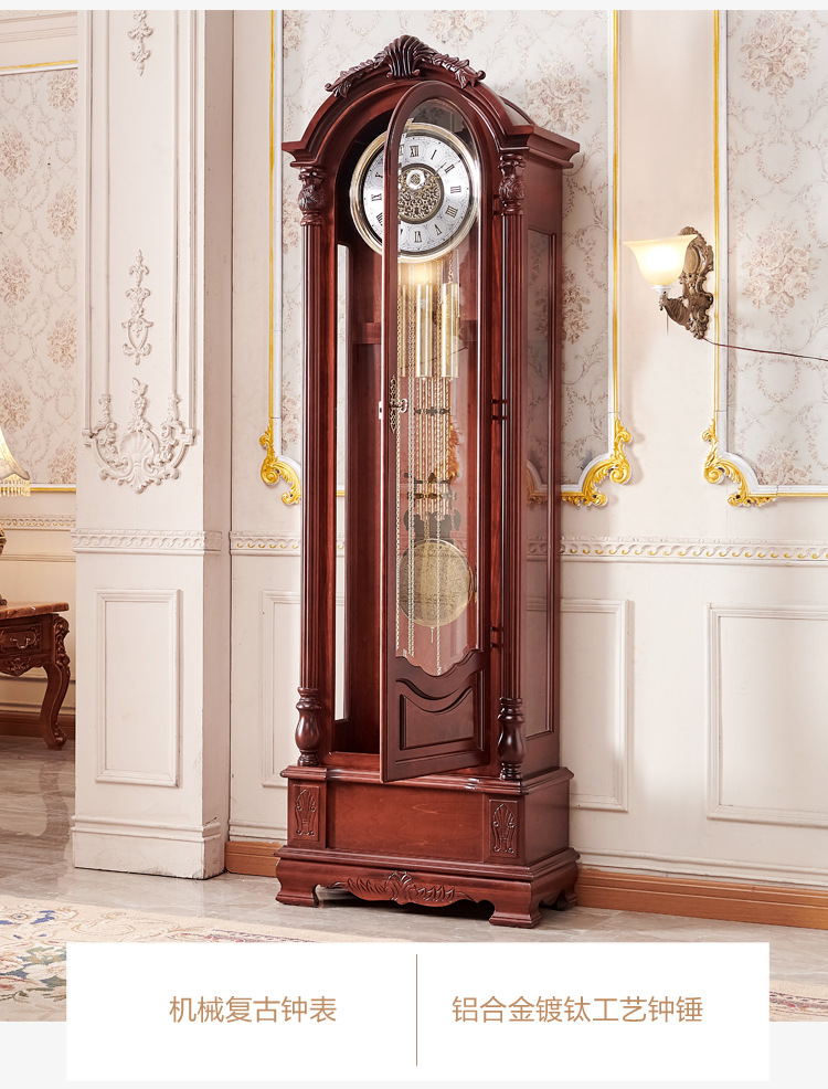Commercial Kitchen In Home - Mechanical floor clock European-style villa vertical