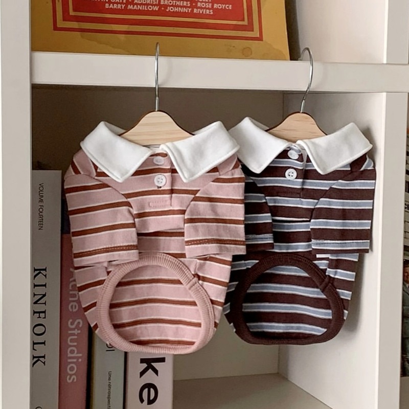 Commercial Kitchen In Home - Pet Breathable T-shirt Trendy Striped Dog