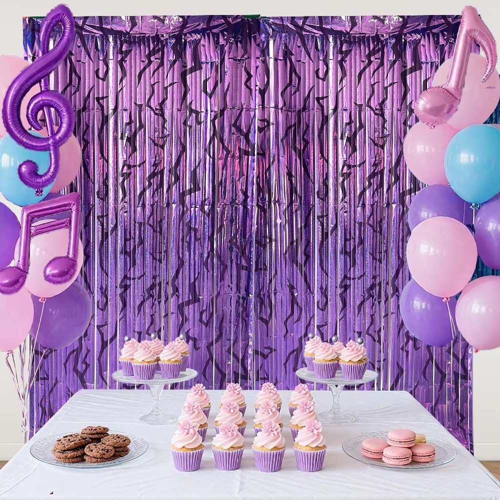Commercial Kitchen In Home - 1*2m Fringe Curtains Foil Pop Music