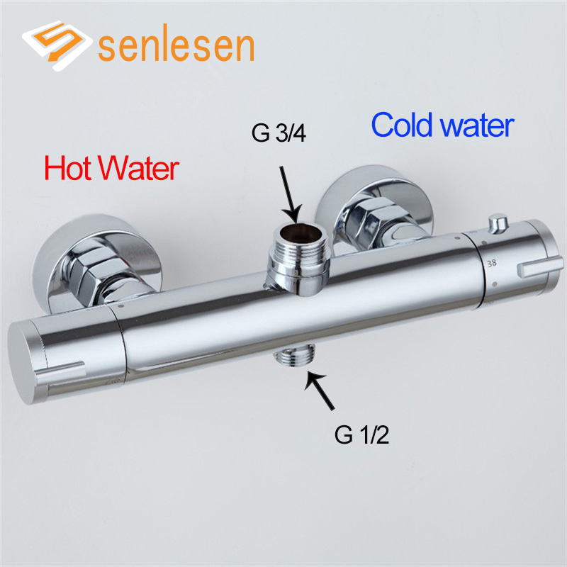 Commercial Kitchen In Home - Senlesen Thermostatic Bathtub Shower Faucet Chrome