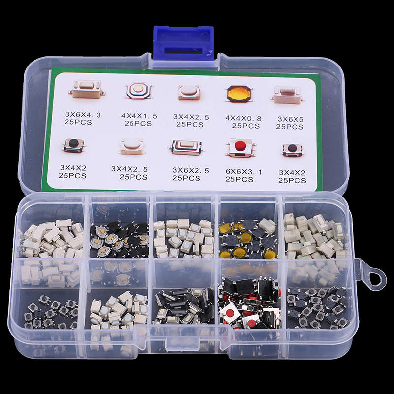 Commercial Kitchen In Home - 250Pcs/Set 10 Types Tactile Push Button