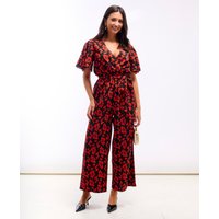 Red Floral Flutter Sleeve Jump - Commercial Kitchen Needs review and price