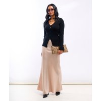 Champagne Satin Maxi Slip Skir - Commercial Kitchen Needs review and price