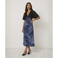 Blue Leopard Printed Satin Mid - Commercial Kitchen Needs review and price