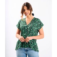 Green Animal Tiered Hem Top |  - Commercial Kitchen Needs review and price