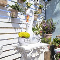 Outdoor Garden Flower Pot Swan - Commercial Kitchen In Home review and price
