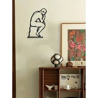 Thinker Metal Wall Art Modern  - Commercial Kitchen In Home review and price