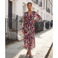 Black Floral Chiffon Maxi Dres - Commercial Kitchen Needs review and price