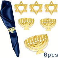 6Pcs Hanukkah Menorah Napkin R - Commercial Kitchen In Home review and price