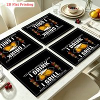 2Pcs Funny Quote Placemat Blac - Commercial Kitchen In Home review and price