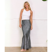 Silver Satin Maxi Skirt | Clot - Commercial Kitchen Needs review and price